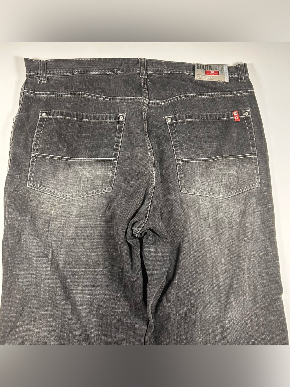 Baggy Southpole Denim Jeans RN82628 Y2K Skater Vintage 42 Fits: 44 X 33 Black - Picture 2 of 10